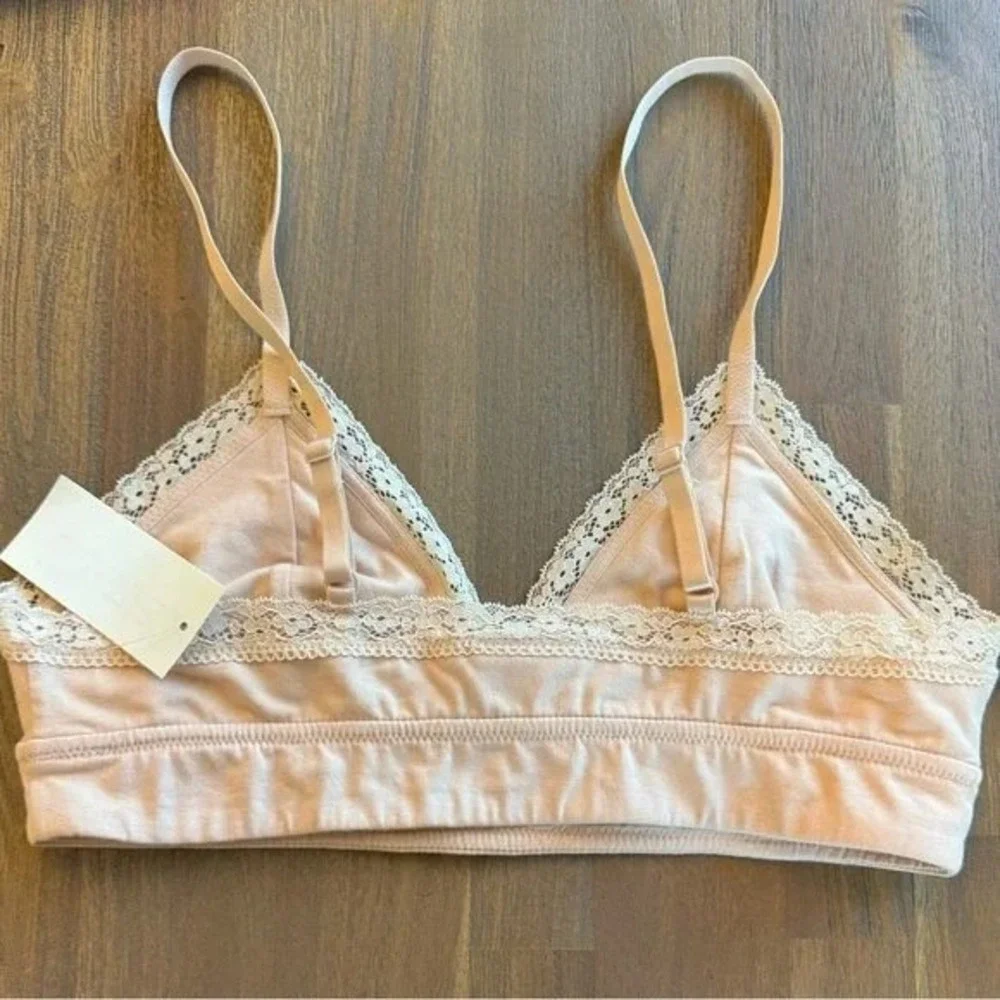 Jenni‎ Wireless Bralette Lace Trim Comfort Bra Lounge Soft Beige Sz XXL / #8125